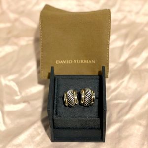 David Yurman Wide Two-Tone Hoops